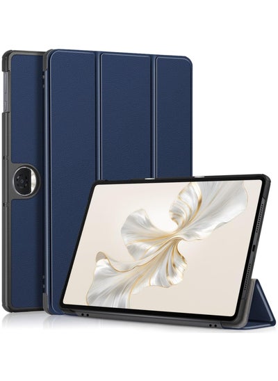 اشتري Compatible with Honor Pad 9 12.1inch 2024 Tri-Folding Stand Magnetic Smart Folio Cover for Honor Pad 9 Leather Case (Dark Blue) في السعودية