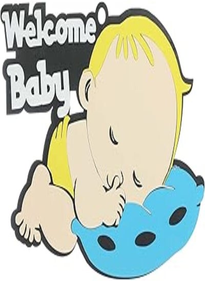 Buy Welcome Baby Wall Sticker for Boys - Multi Color in Egypt