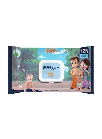 Buy Baby Chota Bheem Gentle Soft Moisturizing Wet Wipes With Lid ; Aloe Vera & Chamomile Extracts ; Paraben & Sulfate Free (Pack Of 1 72 Pcs. Per Pack) in Saudi Arabia