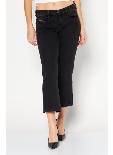 Buy Women Bootcut Flare Stretchable Jeans, Black in UAE