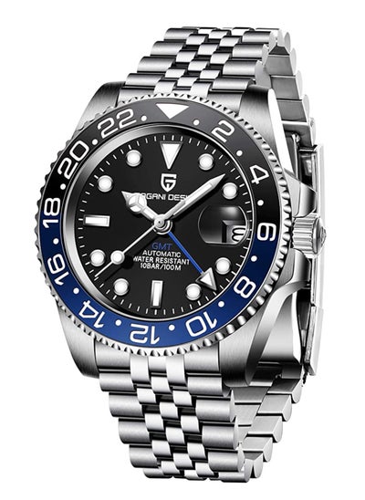 Buy Men's Automatic Wrist Watch with Black Dial and Blue/Black Bezel in UAE