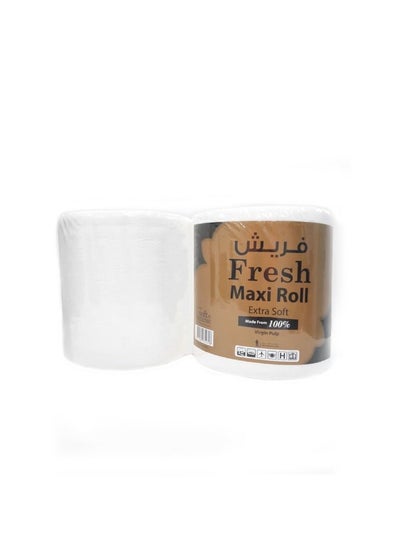 Buy Fresh Maxi Roll Tissue 900 Grams Embossed Kitchen Paper Towel More Sterilized Tissue Paper Pack Of 6 in UAE