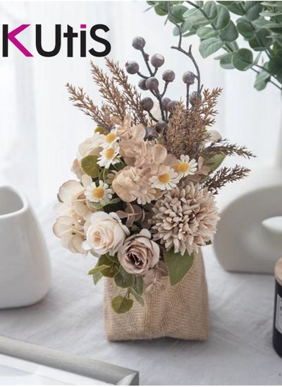 Buy 1 Bunch of Artificial Decorative Flowers Wedding Home Decoration 24 x 38 cm in UAE