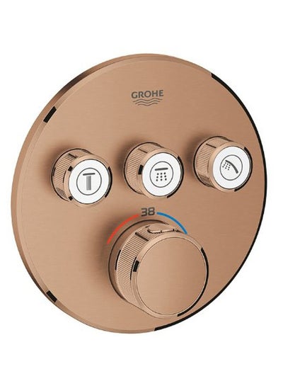 Buy Round Concealed Mixer Grohtherm Smartcontrol Bruched Rose Gold Grohe in Egypt
