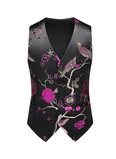 اشتري New Men's Hollowed Out Slim Fit Fashionable Plus Size suit Vest في الامارات