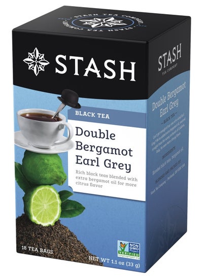 اشتري Stash Double Bergamot Earl Grey Black Tea, Tea Bags, 18 Ct في الامارات