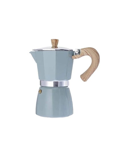 اشتري Liying Stovetop Espresso Maker Moka Pot (3cup), Leak-Proof, Perfect for Authentic Cuban & Italian Style Espresso (BLUE) في الامارات