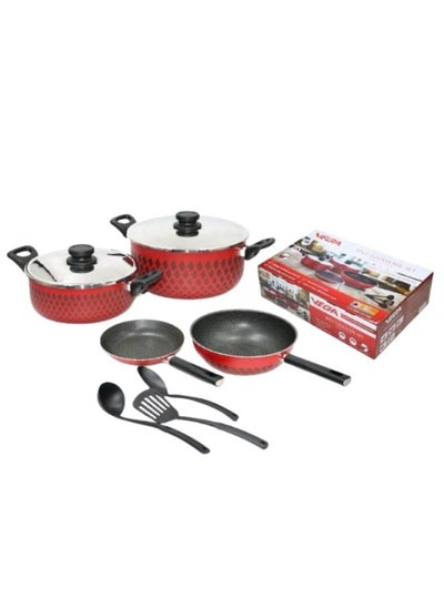 Buy Aluminum cooking pots set 9 pieces in Saudi Arabia