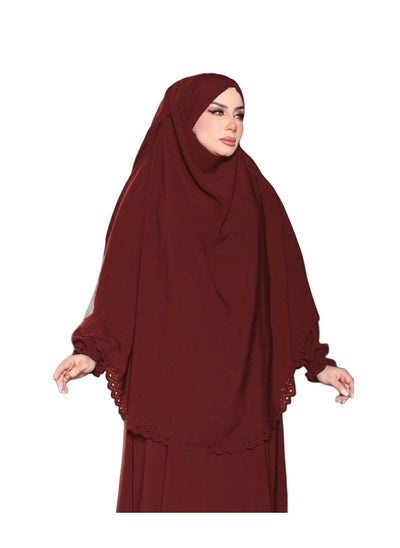 Buy Adana material crepe veil and blouse of one size, up to 110 kilograms, for women in Egypt