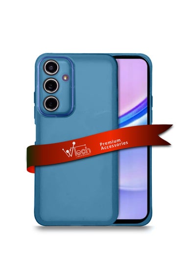 Buy Samsung Galaxy A16 5G 2024 Soft Transparent TPU Silicone Ultra Thin Phone Stylish Electroplated Camera Border Back Case Cover - Blue in Saudi Arabia