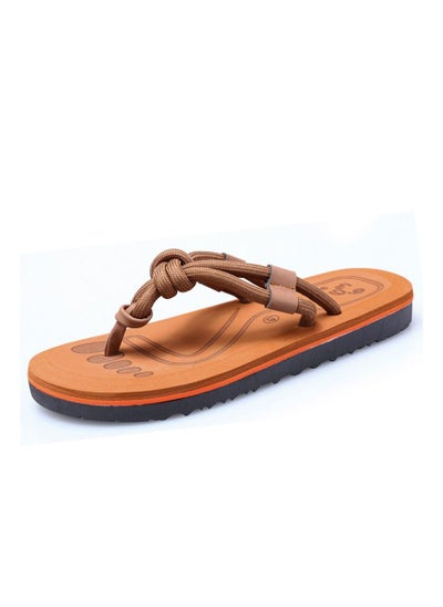 اشتري Men/Women Summer Sandals Outside The Beach In Flip-flops Khaki في الامارات