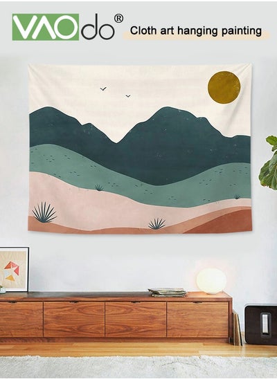 Buy Tapestries Bohemian Sunset Wall Hanging Natural Landscape Minimalist Art Wave Decoration Live Background Living Room Dormitory Bedroom in Saudi Arabia