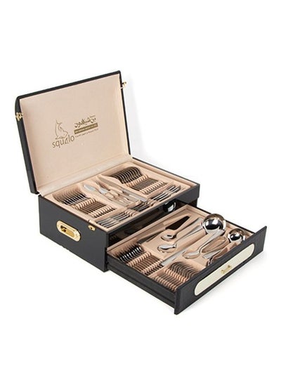 Buy 72-Piece Stainless Steel Cutlery Set Silver/Gold in Saudi Arabia