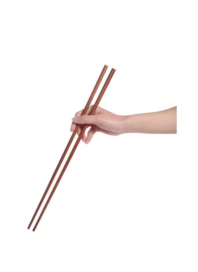 Buy Cooking Chopsticks Wooden Noodles Kitchen Chopsticks for Hot Pot, Frying Cooking Noodle Extra Long Traditional Chinese Wooden Chopsticks Brown in Saudi Arabia