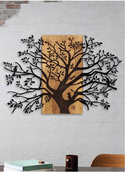 Buy Decorative Wooden Wall Accessory 100% METAL Frame: 100% WOODEN 85 x 58 cm in UAE