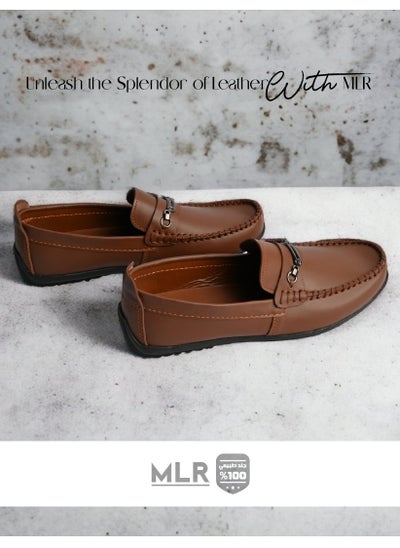 Buy MLR Shoes Original Genuine Leather Brown color in Saudi Arabia