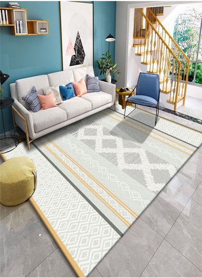 اشتري Warm Luxurious Modern Printed Rectangular Anti-Slip Carpet Multicolor 140x200cm في الامارات