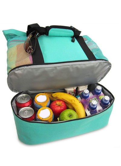 Buy Multi-function Picnic Beach Bag With Zipper Top And Insulated Picnic Cooler Bag in Saudi Arabia