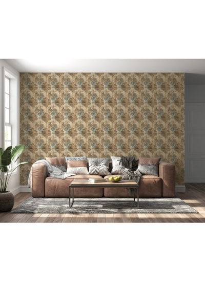 اشتري Flower Leaf Watercolor Geometric Pattern Abstract Art Fabric Wallpaper Covers An Area ​​Up To 4.2Mx3M With Adhesive And Smoothing Tool في مصر