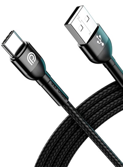 Buy USB A to USB C Cable, 3A Fast Charging [120 cm] Type C Cable for Samsung Galaxy S21, S22, S23, Ultra, S21+, S20 FE, A12, A21S, Note 20 Ultra, Nintendo Switch - Black in UAE