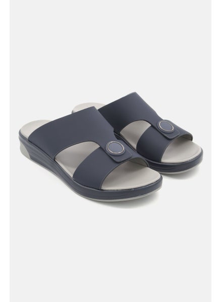 Buy Men Slip On Sandals, Navy/Light Grey in UAE