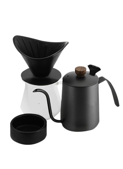 Buy Hand Brew Coffee Pot Set Filter Cup Utensils Fine Spout Long Spout Filter Pot Home Hand Brew Cup in UAE