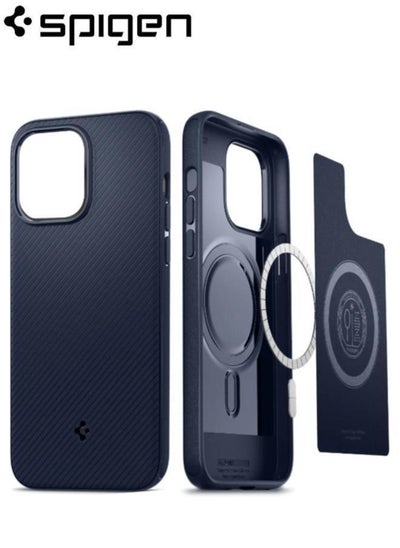 Buy Mag Armor MagFit iPhone 14 Pro Case Cover with Magsafe - Navy Blue in Saudi Arabia