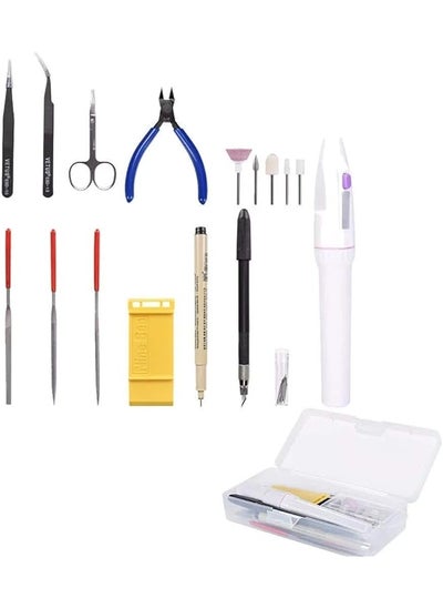 Buy Computer Accessories Diy 3D Printer Full Sander Tools Kit With Tweezers Plus Mini Scissors Compatible With Clean Out Nozzle Filament in Saudi Arabia