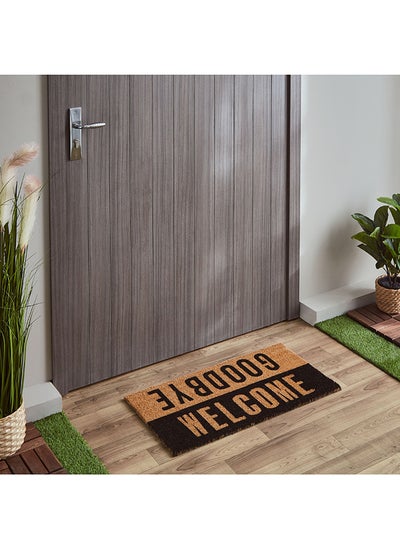 Buy Goodbye Printed Coir Doormat with Latex Back 75 x 40 cm in UAE