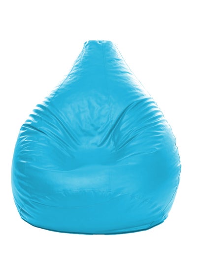 Buy Faux Leather Standard Bean Bag With Polystyrene Filling - Teal Blue in UAE