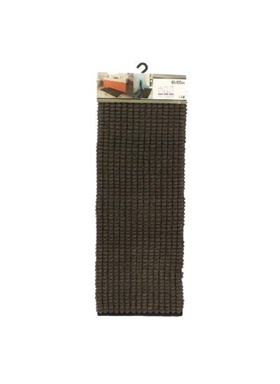 Buy Bi-Color Large Cotton Bathroom Mat Khaki Green and Black 45 x 120 cm AA7753143 in Saudi Arabia