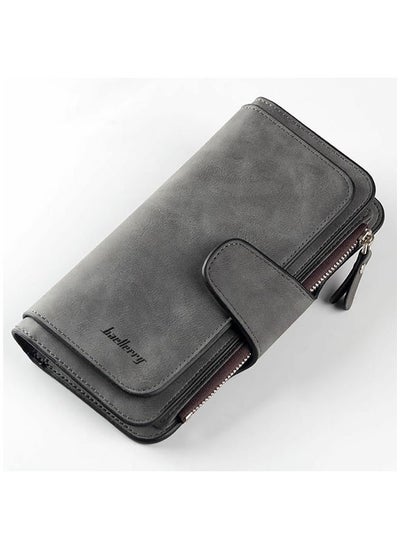 Buy Scrub Lightweight Hasp Card Wallet Grey in UAE