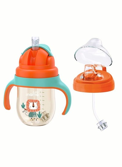 Buy PPSU Baby Sippy Cup Boys and Girls Toddler Straw Cups Kids Water Bottle Spill Proof for School Outdoor Or Indoor BPA Free Easy To Hold 266ml in Saudi Arabia