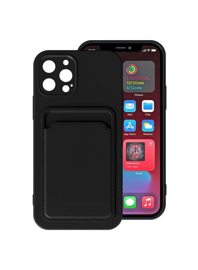 Buy Soft Touch Mobile Phone TPU Case For Apple iPhone 14 Pro Max, Shockproof Back Cover, Full Body And Lens Protection With Card Holder Wallet in Saudi Arabia