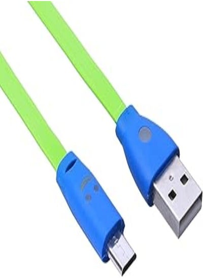 اشتري Micro USB Cable With Smiley Design and Indicator Light - Green في مصر