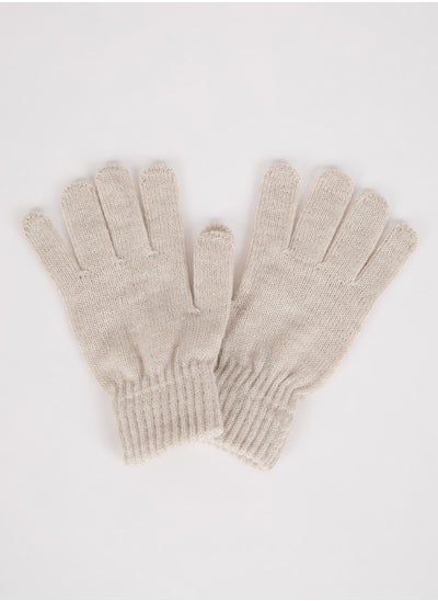 اشتري Women Beige Knit Gloves في مصر