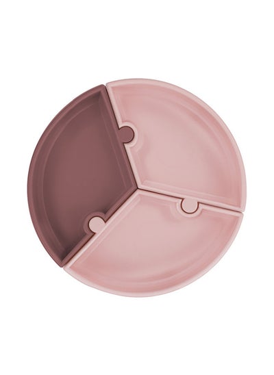 Buy Puzzle Plate - Pink/Rose in UAE