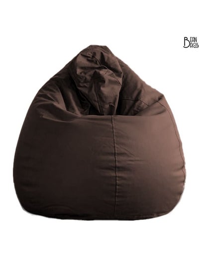 Buy PVC Brown Bean Bag Filled Multi Purpose Faux Leather Bean Bag in UAE