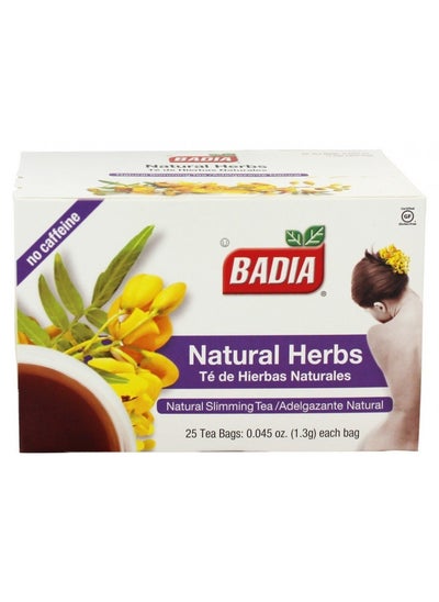 Buy CubanFoodMarket Badia Natural Herb Tea. Total individual tea bags, 25 Count (Pack of 4) in UAE