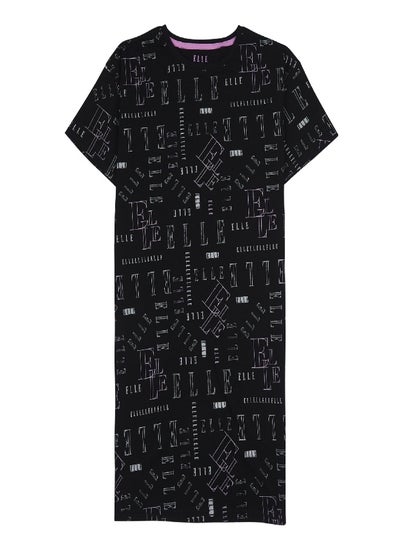 اشتري Elle Abstract All Over Print T Shirt Dress في السعودية