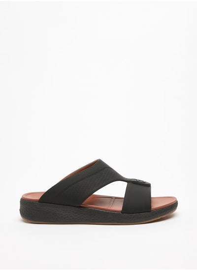 Buy Men's Textured Slip-On Arabic Sandals in Saudi Arabia