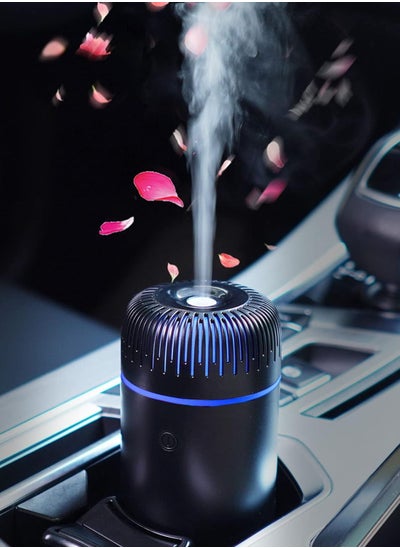 Buy Car Diffuser USB Mini Aromatherapy Humidifier Ultrasonic Essential Oil Perfume Atomizer Cool Mist Air Freshener for Car Office Bedroom Home (Black) in Saudi Arabia