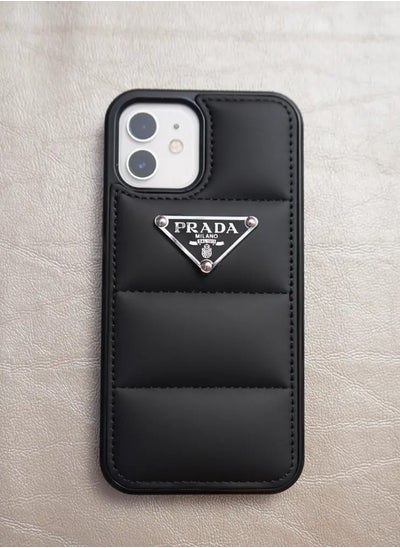 Buy Prada Laser Cover Case Protective For iphone 12 - Black in Egypt