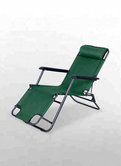 Buy Portable Recliner Reclining And Folding Garden Sun Lounger Zero Gravity Chair Outdoor Camping Beach Pool Lightweight Armchair in UAE