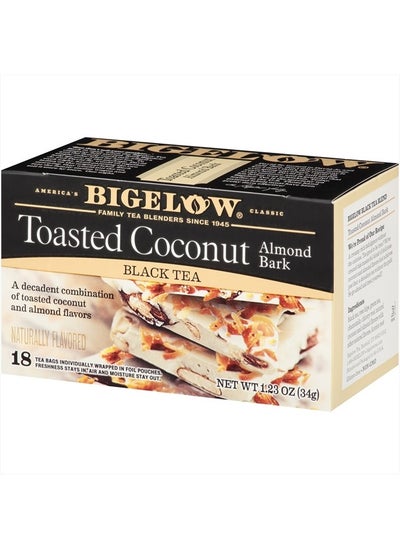 Buy Bigelow Toasted Coconut Almond Bark 36 Tea Bags (2 boxes of 18) in UAE