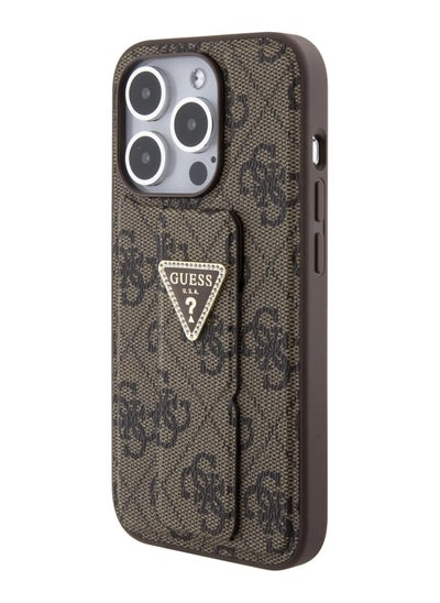 اشتري HC GRIPSTAND PU 4G TRIANGLE STRASS BROWN IPHONE 15 PRO MAX في الامارات