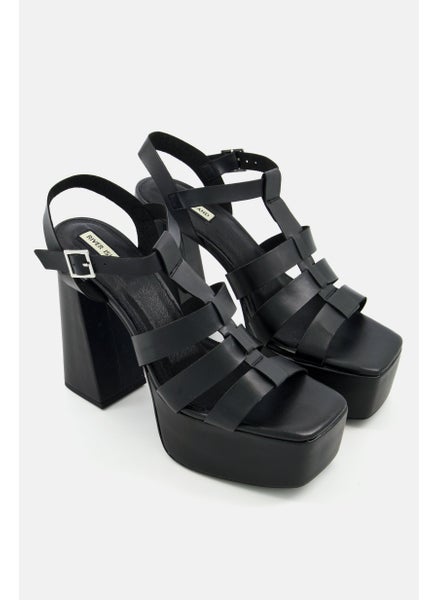 اشتري Women Adjustable Buckle Sandal, Black في السعودية