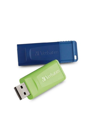 اشتري 64Gb Store 'N' Go Usb Flash Drive Pc Mac Compatible 2Pk Blue Green في الامارات