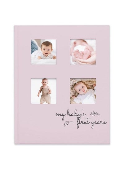 Buy Baby Memory Book First 5 Years Journal Modern Minimalist Hardcover 66 Pages First Year Milestone Newborn Journal For Boys Girls Baby Scrapbook Baby Album And Memory Book (Mist Pink) in Saudi Arabia