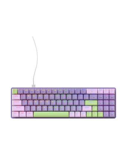 Buy K65 Wired Mechanical Gaming Keyboard Hot Swappable RGB Backlit Simple Design DIY Keyboard for Gamer- Lavender in UAE